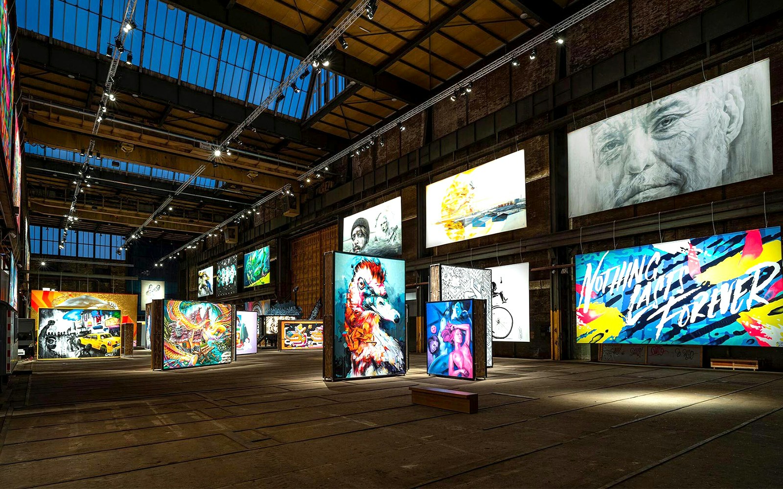 Interior view of the Straat Museum in Amsterdam