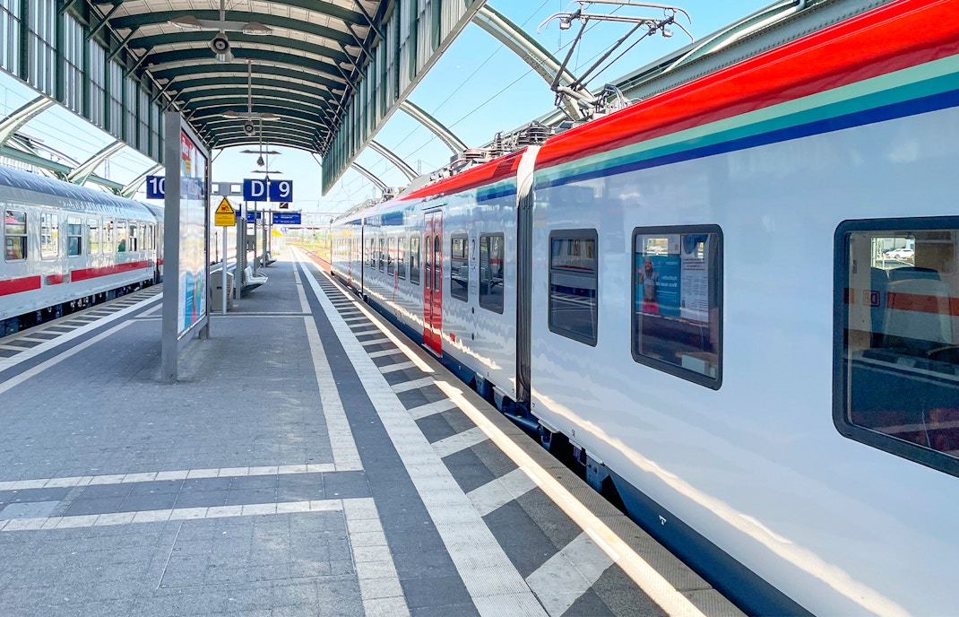 Europe rail, Empty train at platform