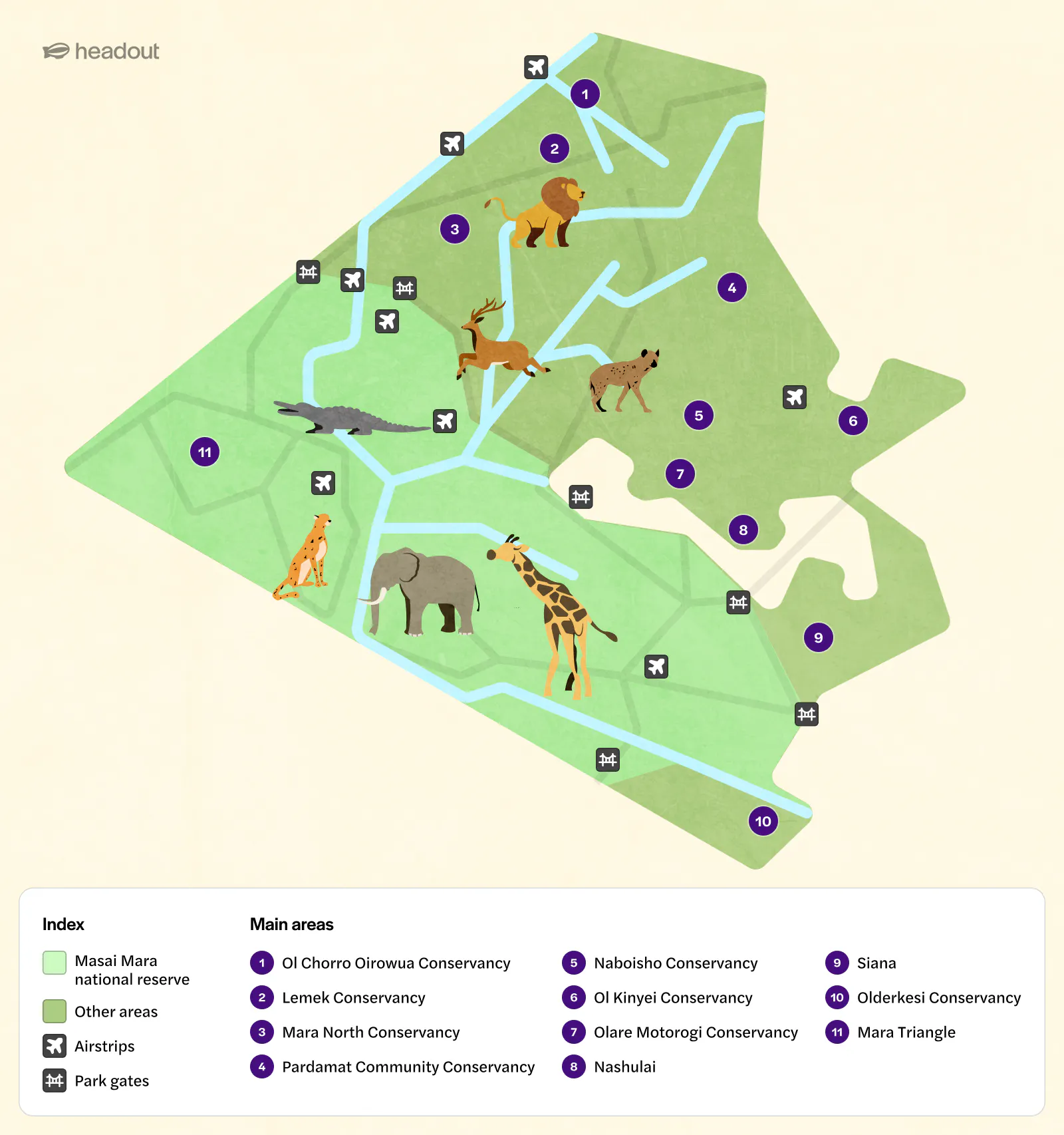 Masai Mara map