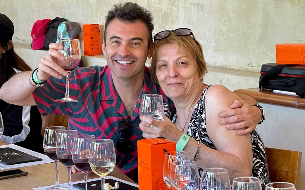 Tourists enjoying wine tasting at Marqués de Casa Concha, Concha y Toro.