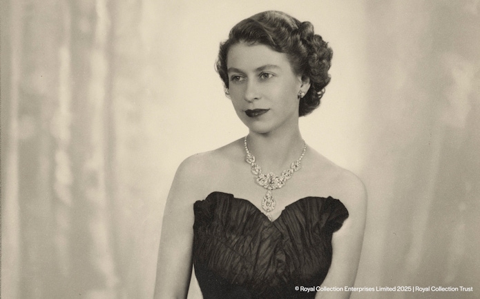 A historical portrait in The King's Gallery at the Palace of Holyroodhouse.