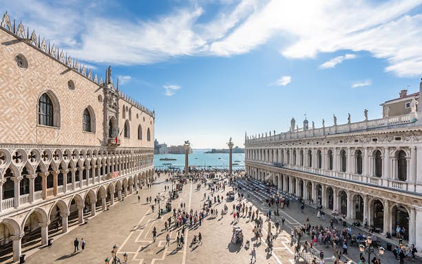 Piazza San Marco with St. Mark's Basilica and Doge's Palace, Venice.