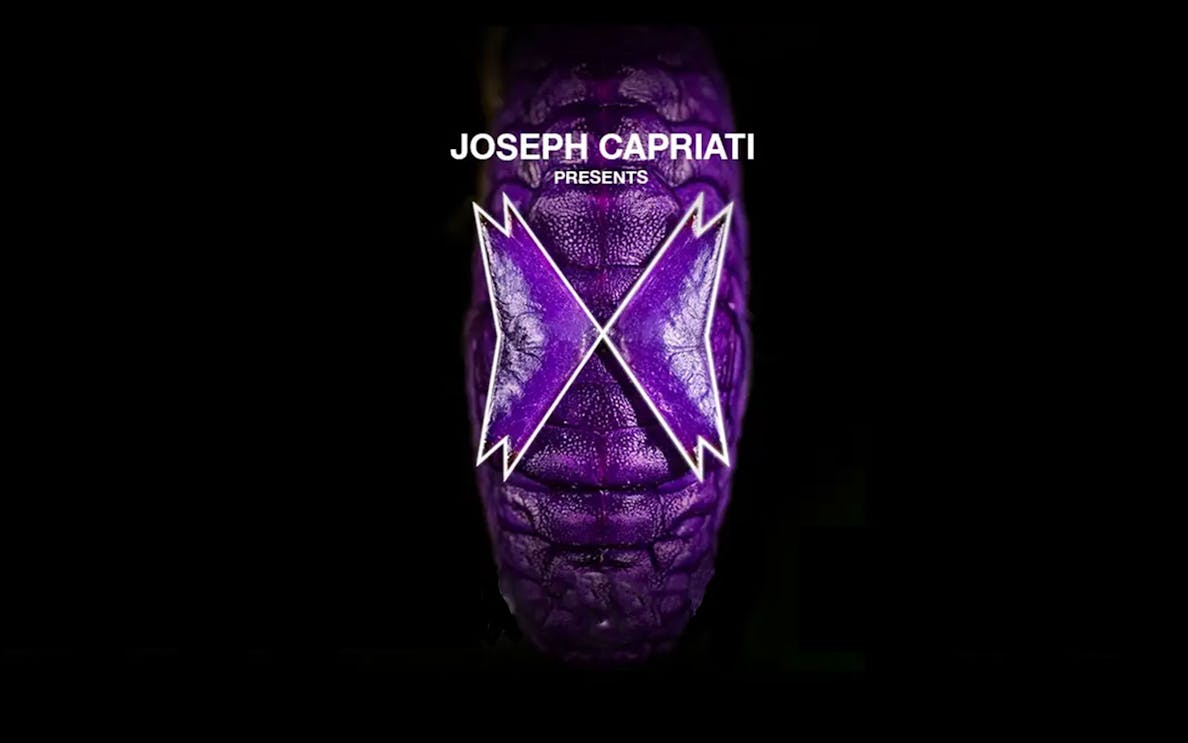 Joseph Capriati event poster with purple X design for Hï Ibiza Fridays.