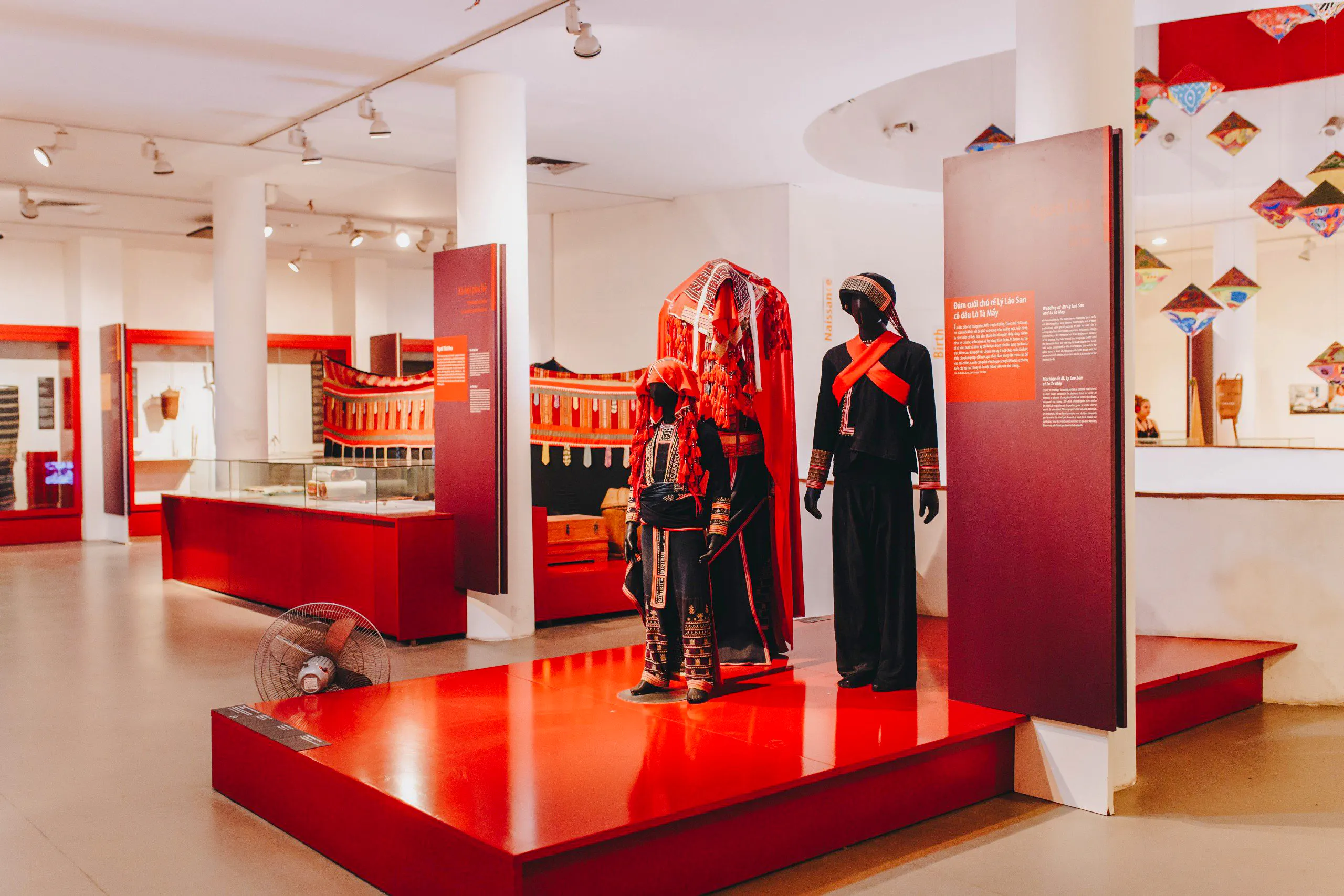 Traditional Vietnamese attire display at the Vietnamese Women Museum, Hanoi.