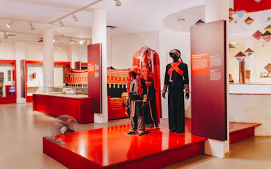 Traditional Vietnamese attire display at the Vietnamese Women Museum, Hanoi.