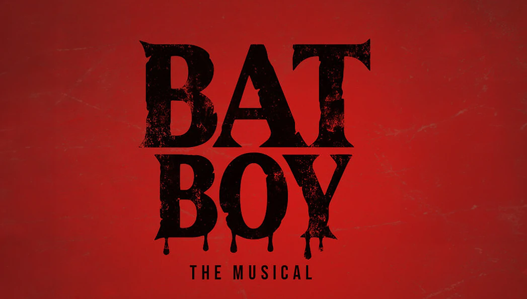 Bat Boy The Musical logo on red background