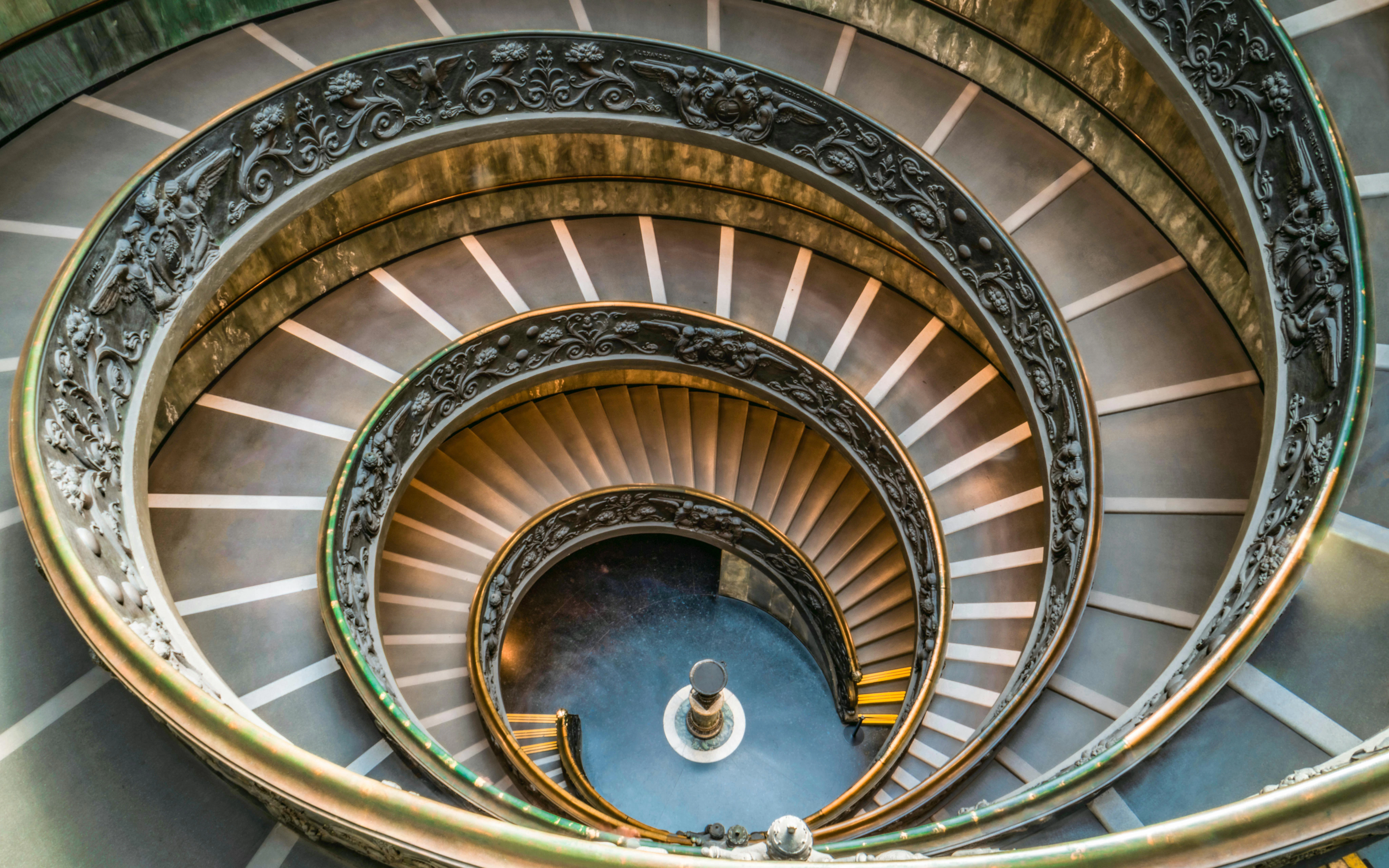 Bramante Staircase spiral design in Vatican City.