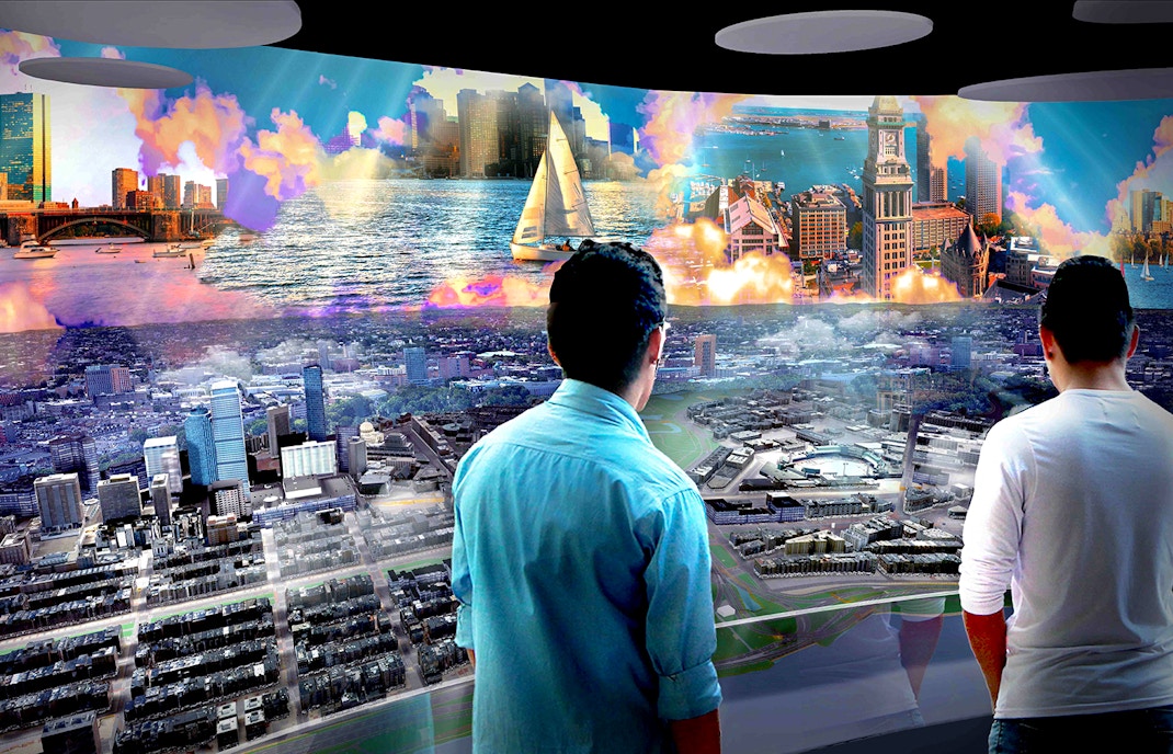 View Boston at night