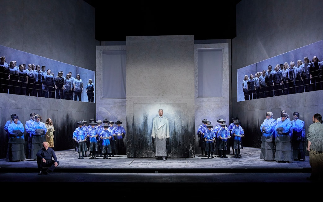 Stage performance of Turandot in Sydney with cast in elaborate costumes.