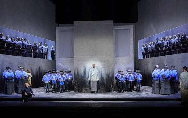 Stage performance of Turandot in Sydney with cast in elaborate costumes.