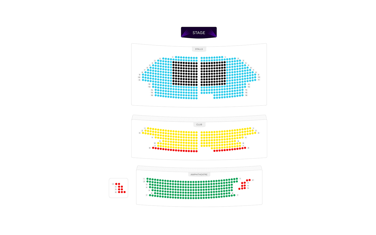 Rialto Theater seating plan