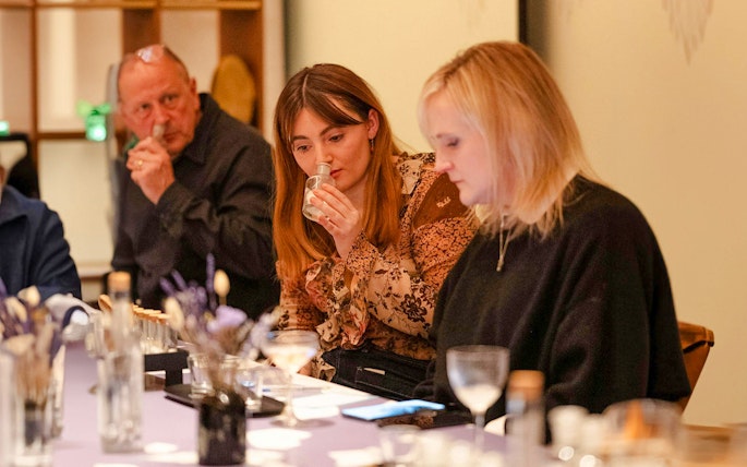 Participants smelling gin samples at Aroma Alchemy: Gin Tasting Masterclass.