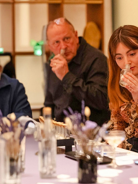 Participants smelling gin samples at Aroma Alchemy: Gin Tasting Masterclass.