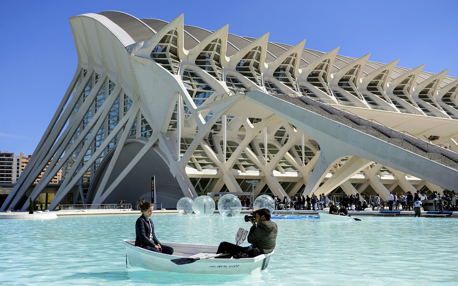 Oceanogràfic aquarium with diverse marine life, Valencia, part of 2-day pass including Príncipe Felipe Science Museum.