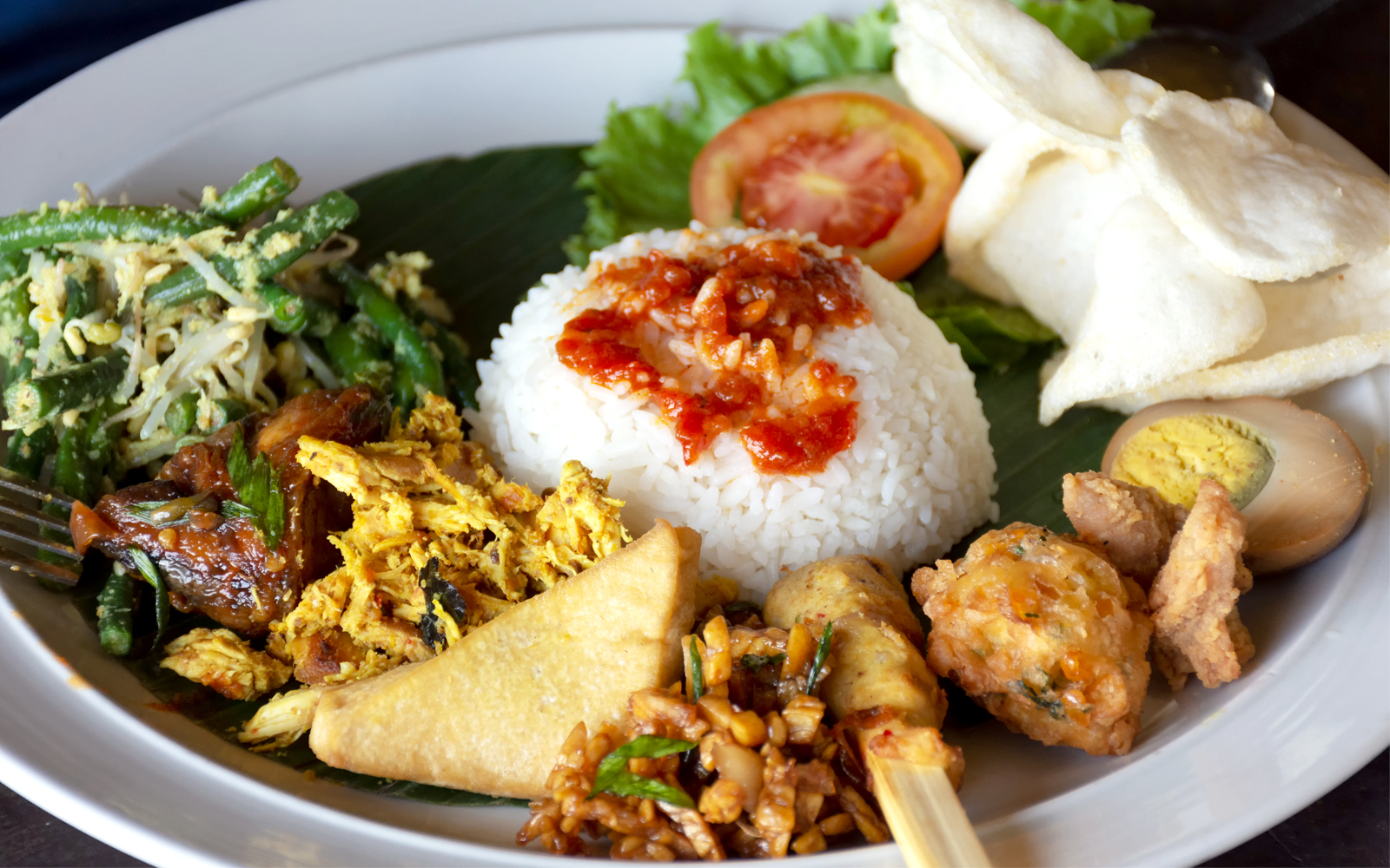 Nasi Campur local indonesian food