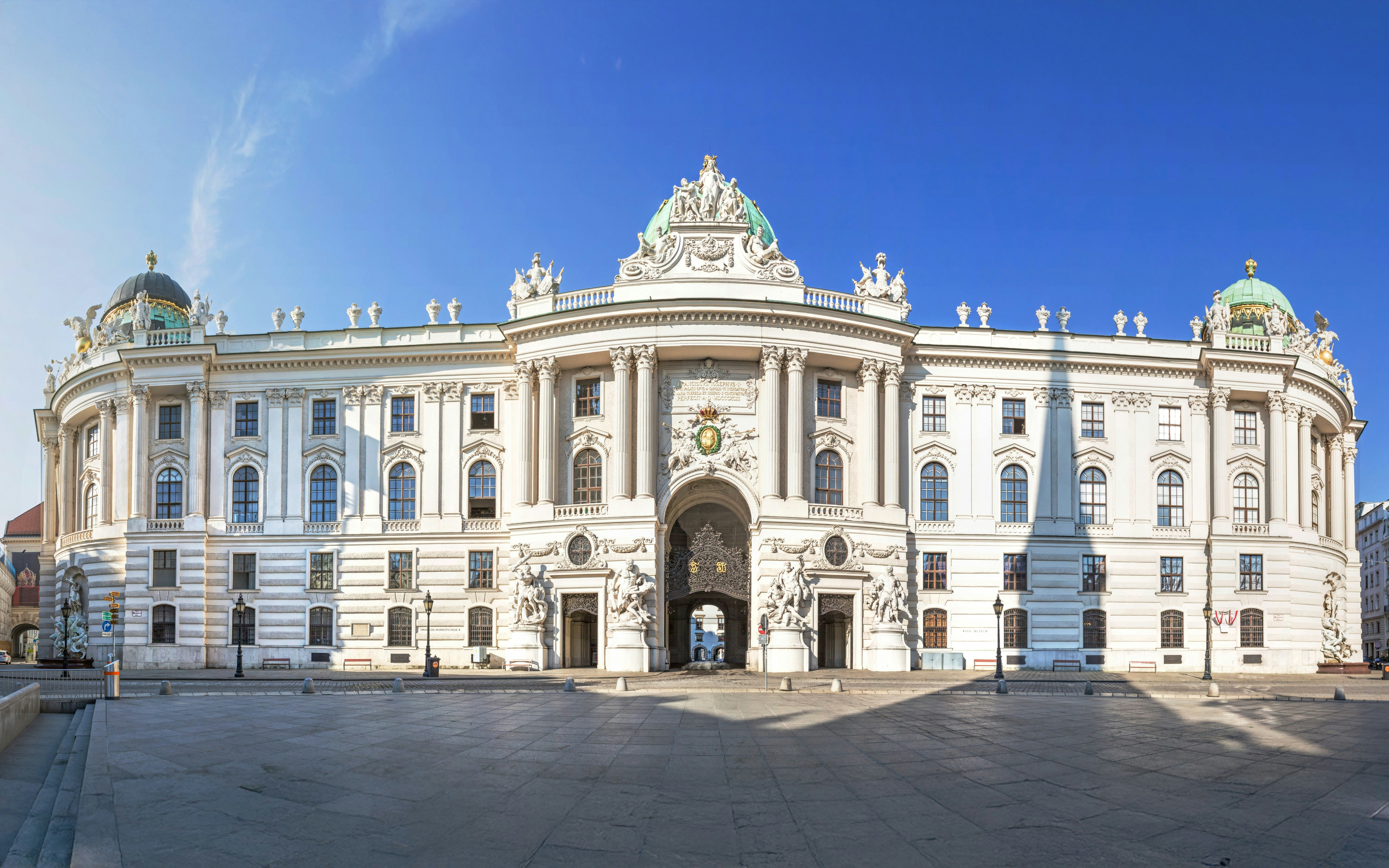 Hofburg Palace exterior in Vienna, home to the Spanish Riding School.