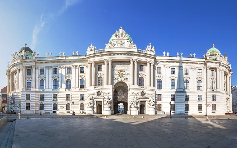 Hofburg Palace exterior in Vienna, home to the Spanish Riding School.