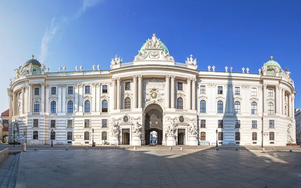 Hofburg Palace exterior in Vienna, home to the Spanish Riding School.