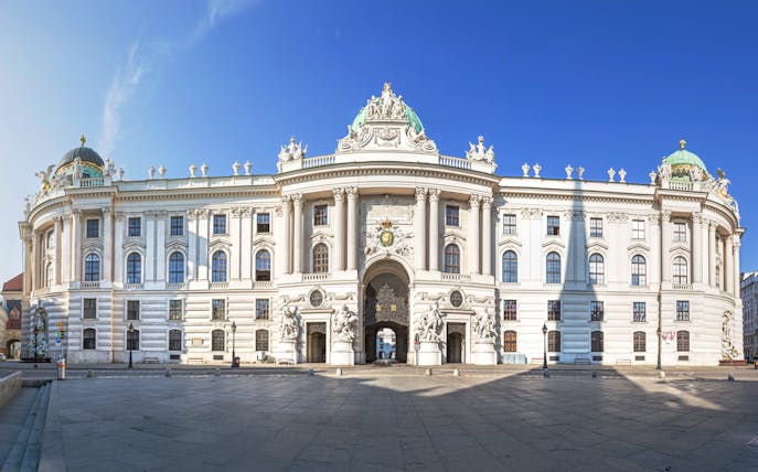Hofburg Palace exterior in Vienna, home to the Spanish Riding School.