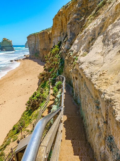Gibson Steps leading to beach along Great Ocean Road, Australia.