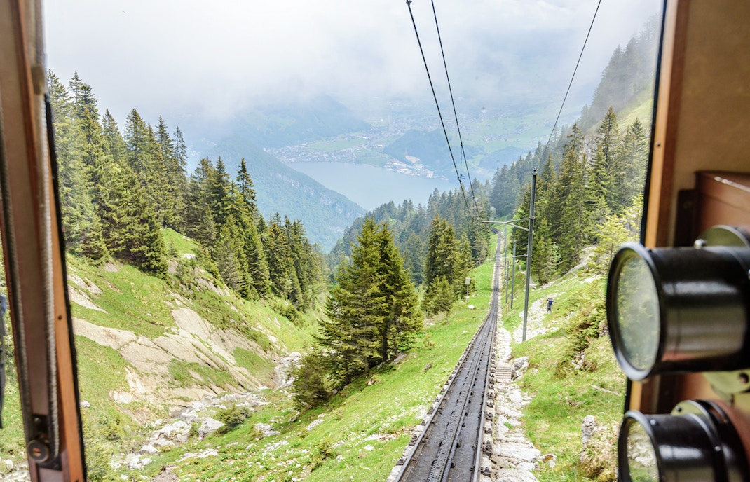 Cogwheel train on Mount Pilatus
