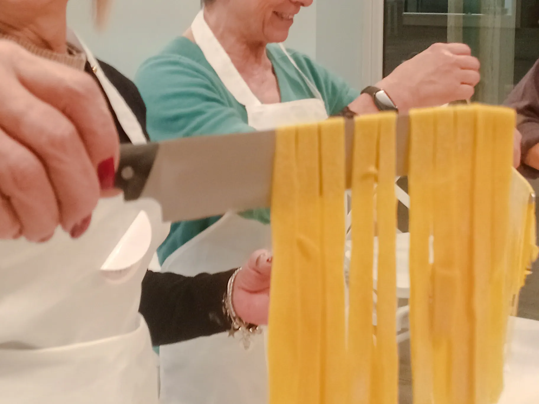 Fettuccine and traditional wine cookies  Cooking Class by the Sea in Rome