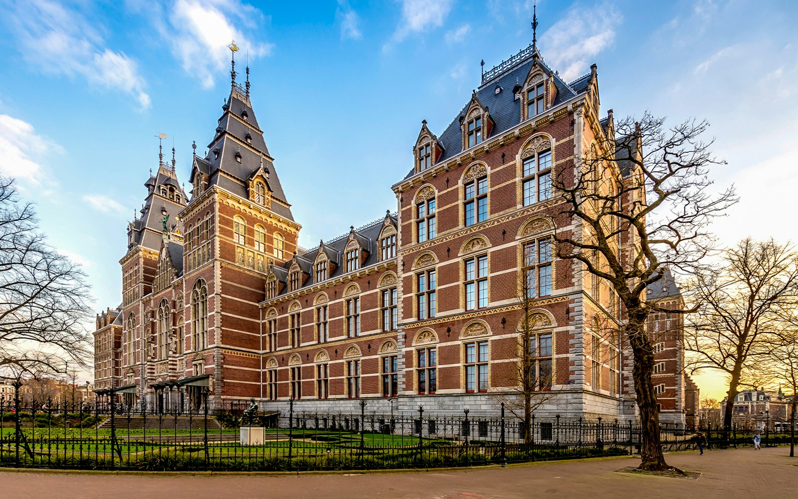Rijksmuseum exterior in Amsterdam during a small group guided tour.