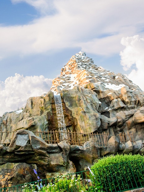 Matterhorn Bobsleds ride in Frontierland, Disneyland Park, California.