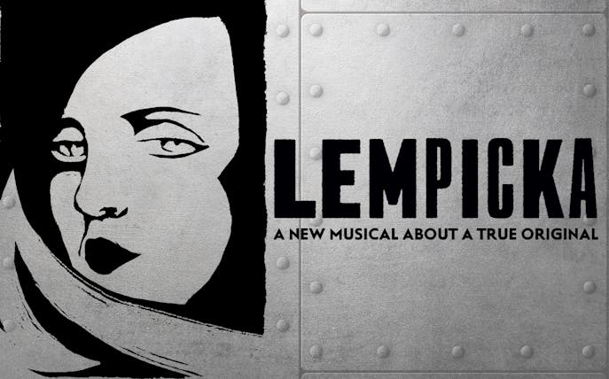 Lempicka musical poster with stylized face illustration.