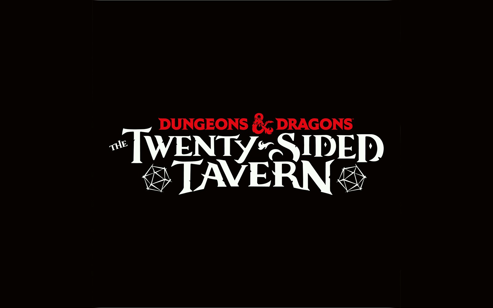 Dungeons & Dragons: The Twenty-Sided Tavern logo with dice graphics