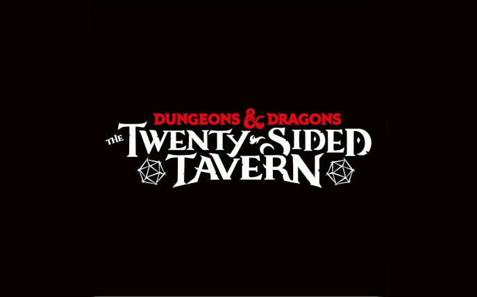 Dungeons & Dragons: The Twenty-Sided Tavern logo with dice graphics