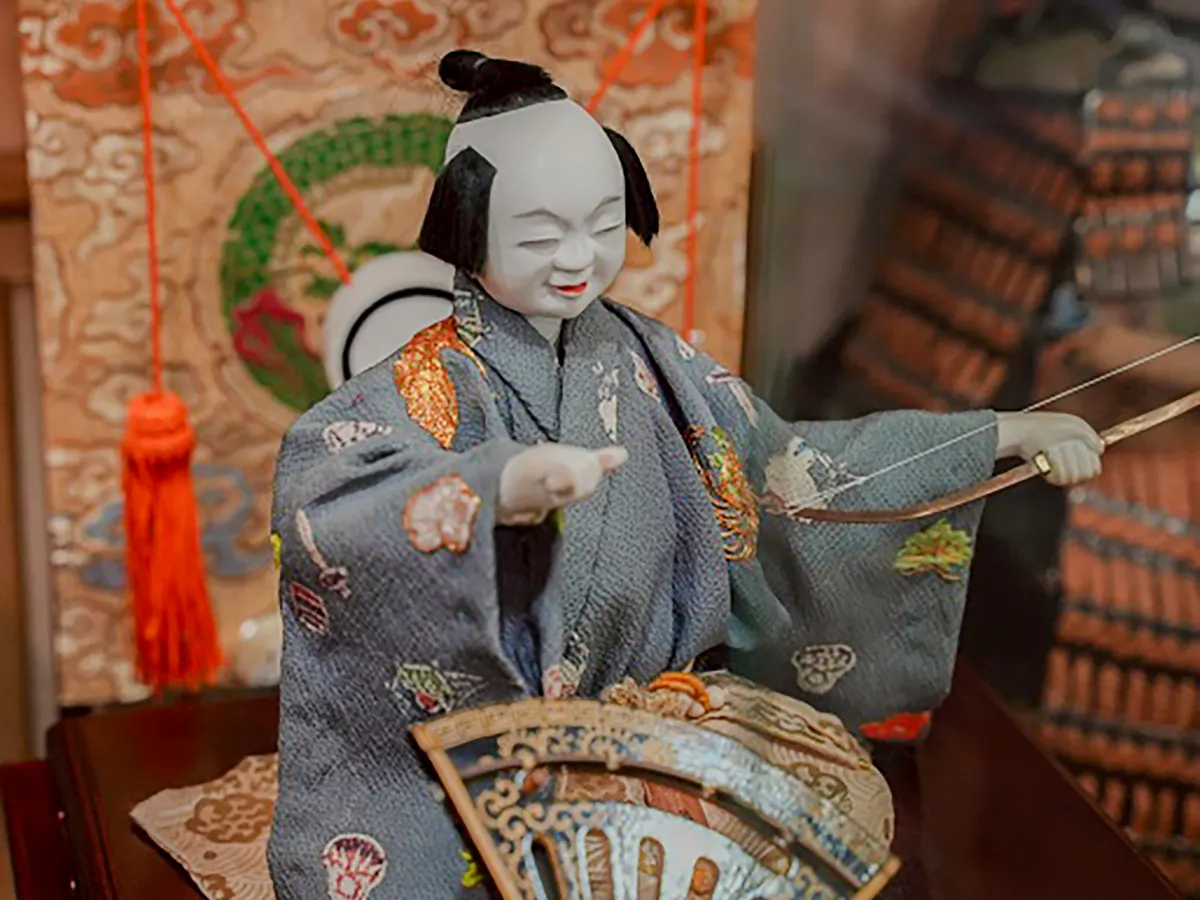 Karakuri doll in traditional attire at Inuyama Castle, Aichi.