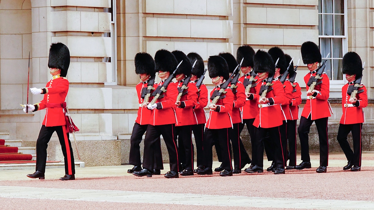 Changing of the Guard in Buckingham Palace, London, UK