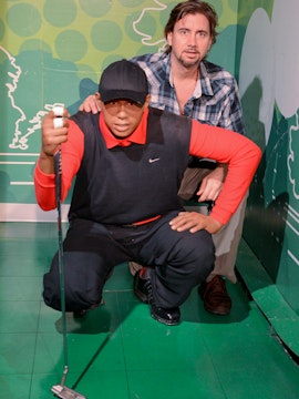 Wax figure of a golfer at Potter's Wax Museum, St. Augustine.