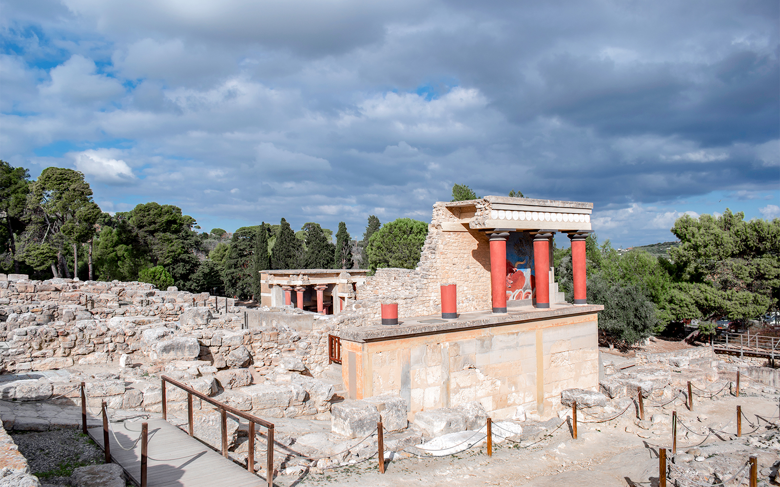 North entrance inside Knossos Palace
