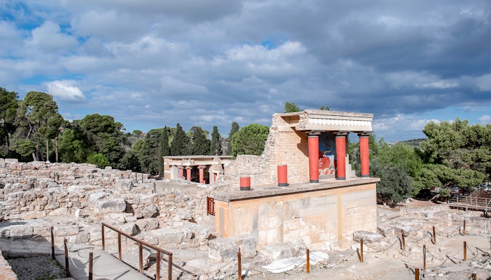 North entrance inside Knossos Palace