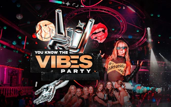 Es Paradis Vibes Party with vibrant lights and dancing crowd on Monday night.