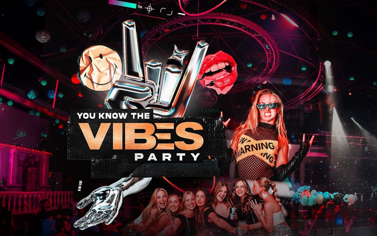 Es Paradis Vibes Party with vibrant lights and dancing crowd on Monday night.
