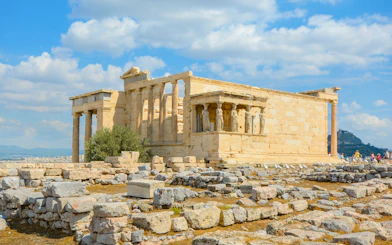 Erechtheion temple with Caryatids on the Acropolis in Athens, Greece.
