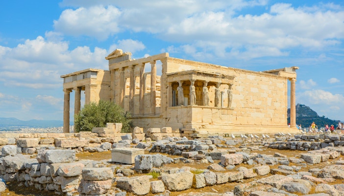View of the Temple of Athena Nike on Acropolis Hill