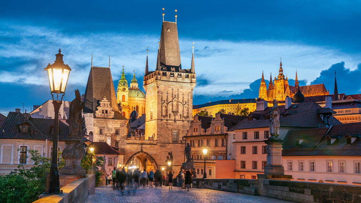 Charles bridge and old town in Prague, Czech Republic