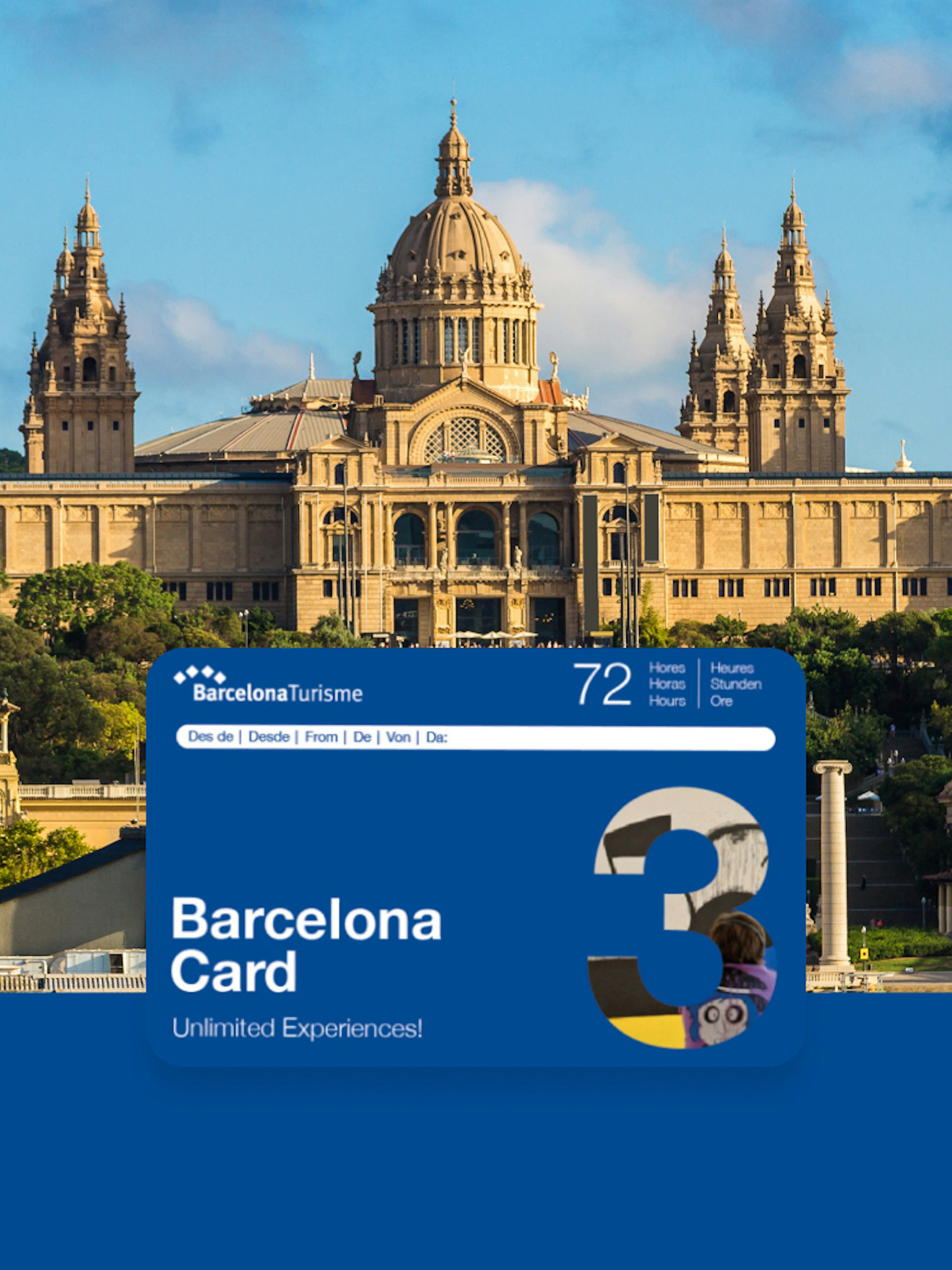 Barcelona Card with view of National Art Museum of Catalonia.
