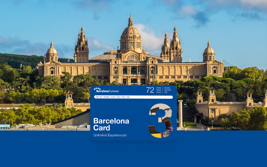 Barcelona Card with view of National Art Museum of Catalonia.