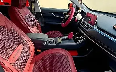 Interior of a luxury car used for Hurghada private airport to hotel transfer service.