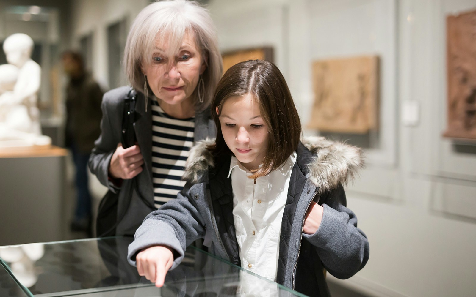 Visitors in a museum
