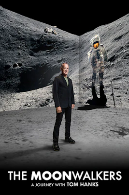The Moonwalkers tour featuring lunar surface and astronaut display.