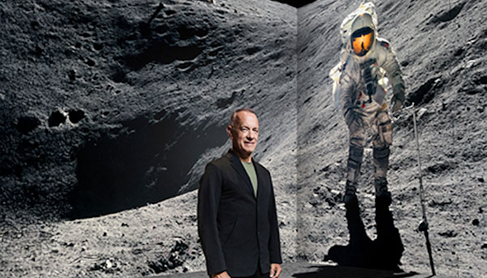 The Moonwalkers tour featuring lunar surface and astronaut display.