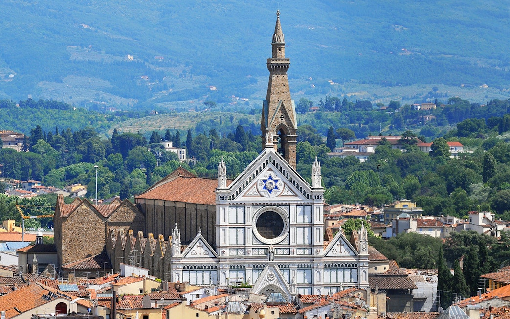 Santa Croce Basilica in Florence on Hop-On Hop-Off Tour.