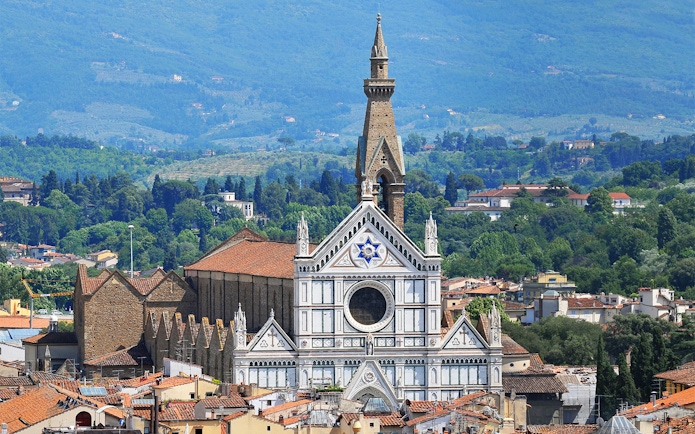 Santa Croce Basilica in Florence on Hop-On Hop-Off Tour.