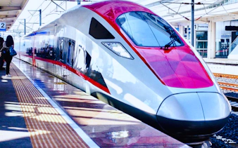 High-speed train at Padalarang station, part of Jakarta to Bandung tour.